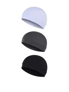 Solid Color Cycling Cap, Breathable Sweat Absorbing Helmet Liner, Windproof Sun Protection Sports Hat for Outdoor Cycling Motorcycle