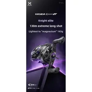 HISTAR Knight Elite Baitcasting Reel, Aluminum Magnesium Alloy, Ultralight Metal Long Cast Versatile Fishing Reel