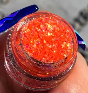 Radioactive Glitter Gel - Slayfire Cosmetics UV Neon Orange Cosmetic Glitter