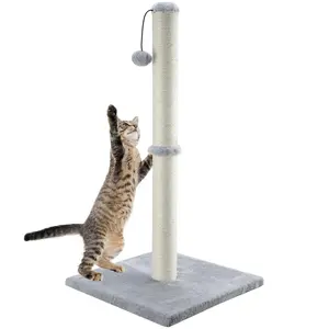 Standard Cat Scratching Posts For Indoor Cats And Kittens Cat Scratchers With Dangling Ball Vertical Scratcher With Premium Sisal