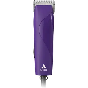 Andis 24820 EasyClip Professional-Animal 7-Piece Detachable Ceramic Blade Clipper Kit, Frustration Free Packaging, Corded Electric, Purple