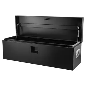 Heavy Duty Steel Truck Bed Tool Box – Weatherproof & Lockable Storage with Dual Gas-Shock Lids, Drill-Proof Security, Global Fit for Pickup, Trailer, RV – Secure Truck Bed Toolbox,15*15*30in