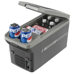 Upstreman car fridges 12QT Portable Electric Cooler & Warmer with 12V Car Adapter for Camping Travel Boat Dual Cooling/Heating Compact mini fridges with Shoulder Strap AR11