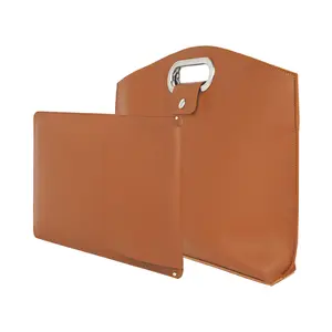 NAIDUN 2PCS Women's Waterproof Leather Laptop Bag 14-16In for Laptops & iPad Cases Work Tote Bag Briefcase with Removable Inner Sleeve Dry Clean