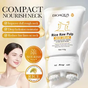 Bioaqua Rice Peptide Neck Cream, Fades Neck Wrinkles, Brightening Moisturizing, Deep Hydration Nourishment, Firming Elasticity