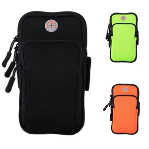 Running mobile phone arm bag storage bag for men and women arm fitness equipment wrist arm movement diagonal arm sleeve. Gym Sport Training Active Vests