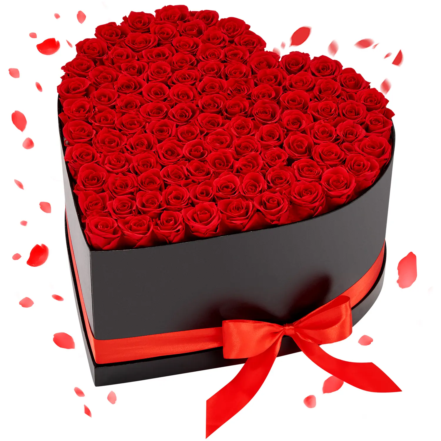【Summerfinds】VEVOR 100 Pcs Long-Lasting Preserved Rose Decor - Heart Shape Box Immortal Plant Ornaments, Colorful Home Garden Supplies, Ideal Gift for Women on Valentine's Day