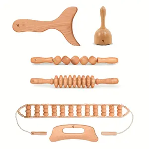 6in 1 Wood Relax Massage Tool Set for Relief, Relaxation And Muscle Relax Massage Tools