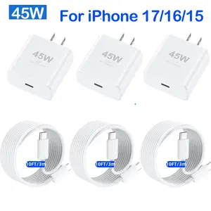 For iPhone 17 16 Charger Fast Charging,2Pack 45W Quick Type C Phone Chargers 10FT Long USB C Charging Cable for iPhone 17/17 Pro/17 Pro Max/17 Air/16 Pro/16 Pro Max/16e/15/15 Pro Max
