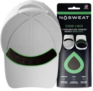 NoSweat Sweat-Proof Hat Liners – Prevent Sweat & Makeup Stains | 6 Pack | Black NoSweat Sweat-Proof Hat Liners – Prevent Sweat & Makeup Stains | 6 Pack | Black