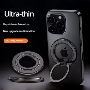 Upgraded magnetic phone holder, 360° adjustable foldable magnetic metal space holder, suitable for desktop, wall, photography, watching videos, etc. Compatible with both Android and Apple smartphones.