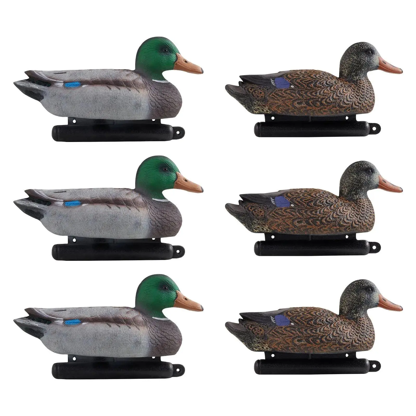 【Summerfinds】VEVOR Duck Decoys,  Realistic Floating Duck Decoys, Weight Forward Swim, Plastic Duck Hunting Decoy Outdoor for Hunting, for Pool, Pond, and Lake, Garden Yard Decoration, Easy to Carry and Use, 6-Pack