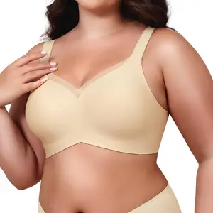 LEVAO Wireless Push Up Bra for Women Seamless Deep V Bralette Soft Supportive No Underwire Everyday Comfort