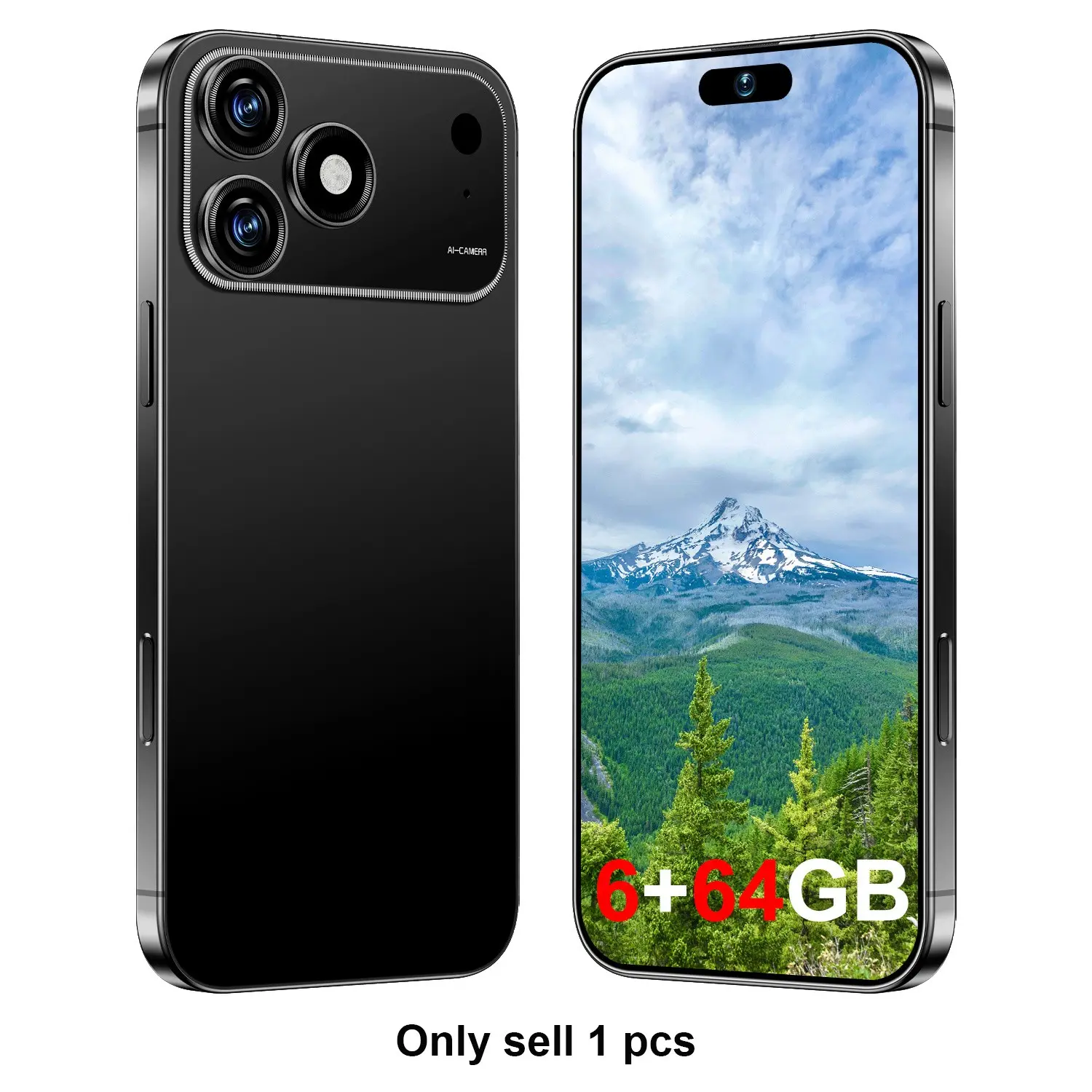 I25 Ultra Unlocked Smart Android Phone, 4g Network, 6.85-Inch Screen, 6gb+64GB RAM, 8mp+20mp Camera, Dual Sim Smartphone, Octa-Core Cpu, Android 12.0, 4100mah Battery