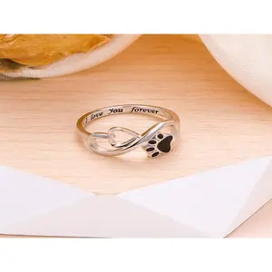 Fashionable & Mobius Dog Print Paw & Delicate & Gift Luxury Friends Ideal On Birthday For graceful Inspired band Christmas Family Gift resizable