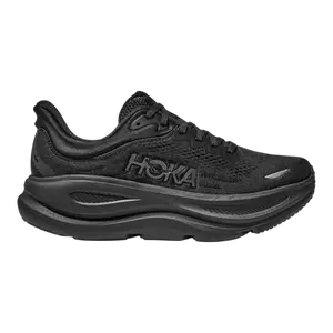 HOKA Bondi 9 Women's Running Sneakers Black/Black with Laces All Seasons Ultra Comfortable Cushioning & Durable Outsole