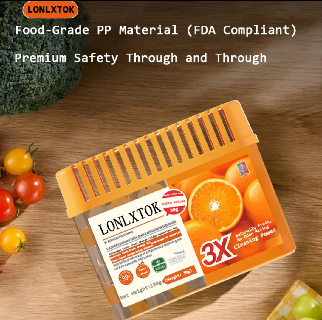 LONLXTOK Refrigerator Odour Neutralizer, 200g Fridge Deodorant with Natural Lime Extract and Organic Alcohol, Effective Odour Neutralization, Odour Neutral  Summervibes