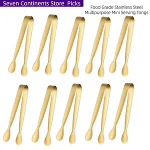 Stainless Steel Ice Scoop/tongs, Gold-Color/silver Color Mini Food Grade Bar Utensils, Ideal for Ice Cubes, Sugar Cubes, Tea Parties, Coffee Bars, Bar, Home Kitchen
