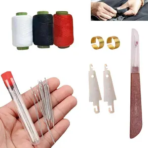 34PCS Big Eye Steel Needles Set - Long & Thin Handmade Quilting & Sewing Needles Kit for DIY Sewing Projects2