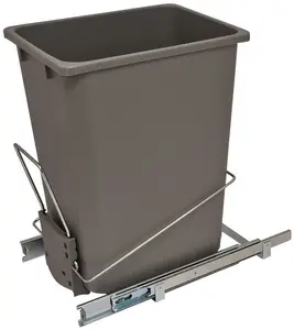Hafele Single 36 Qt. Wire Pullout Trash Bin - Soft-Close Slides & Handle