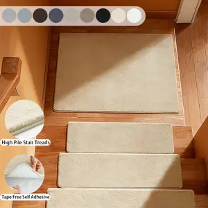 Upgraded 2x3 Feet Carpet Stair Tread Landing Mat   Multi-Use Floor   light luxury  Pattern -Slip nonslip runner tumble Absorbent Plush Interl Bull InterlockiVintage Washable Area Rug with Non-Slip Backing  Area Rug Indoor Doormat Washable Reusable