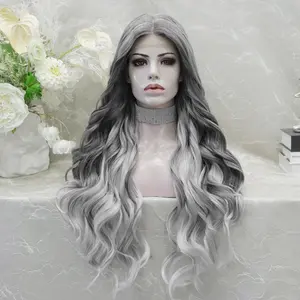 IMstyle Helen gery sliver with blonde highlight T part lace front wigs TF104-2412