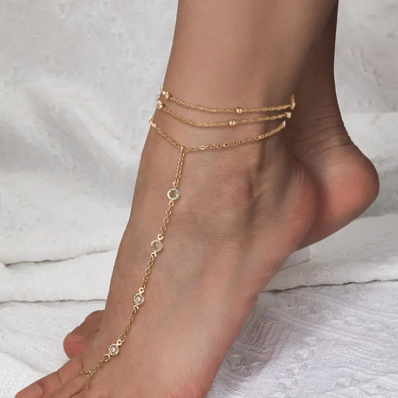 Fashionable Minimalist Chain Anklet, Casual Trendy Anklet for Women & Girls, Fashion Jewelry for Party, Daily Decor, Trendy All-match & Exquisite Jewelry for Birthday Gift