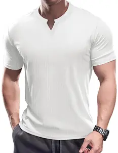 MUSCLE CMDR OFFICIAL Men's Plain Muscle Slim Fitted T-Shirt Polyester V-Neck  Shirt GymWorkout Athletic Tee Shirts Menswear CasualTops,Short Sleeve T-Shirt for Daily OutdoorWear,Men's Streetwear Outfits Summervibes fathers day gift ideas