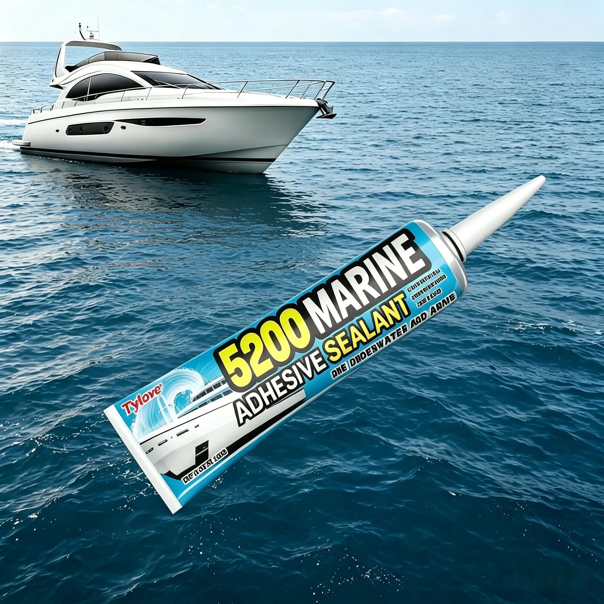5200 Marine Fast Cure Adhesive Sealant, Long-Lasting Waterproof & UV Resistant, Works Above & Below Waterline on Boat Hulls, Decks, RVs and Ponds, 3oz White Single Cartridge