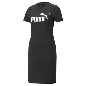 PUMA Womens Essentials Slim Short Sleeve Dress Casual Casual - Black