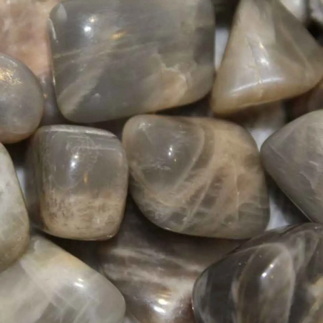 Black Moonstone Small Tumbled Stone - Protective Crystal for Meditation, Rituals, Connecting to Consciousness, Connect To Consciousness