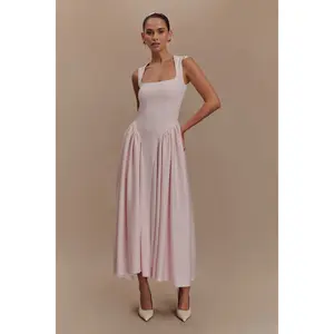 Sharon Scuba Jersey Midi Dress - Ballet Pink