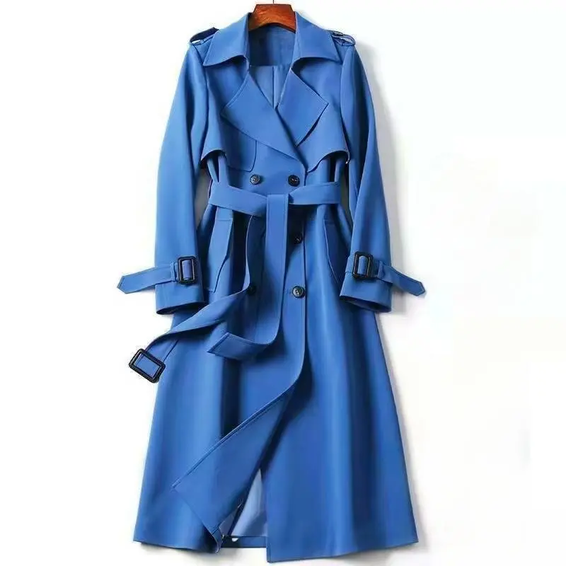 Women's Solid Double Button Belted Trench Coats, Elegant Lapel Neck Long Sleeve Coat for Fall, Winter Wear Casual Wear, Women's Casual Jackets Outerwear for Daily Wear, Winter Clothes Women, Coats for Women Women's Solid Double Button Belted Trench Coats, Elegant Lapel Neck Long Sleeve Coat for Fall, Winter Wear Casual Wear, Women's Casual Jackets Outerwear for Daily Wear, Winter Clothes Women, Coats for Women