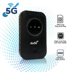 5G/4G LTE Portable Wireless WiFi Hotspot, High Speed WiFi,300Mbps,10 Devices Connections,2100mAh Battery,Pocket WiFi for Travel,Home,Car,RV,Camping