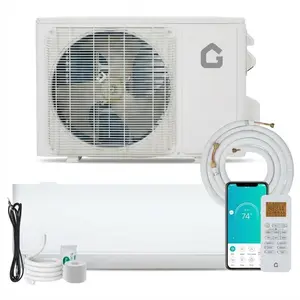 Garvee 9,000 BTU Mini Split AC/Heating System, 24 SEER2 Smart Air Conditioner w/Heat Pump, 208-230V Ductless AC Unit Combo withWiFi Control, Cools/Heats up to 450 Sq.Ft, Ultra Quiet, Easy Installation