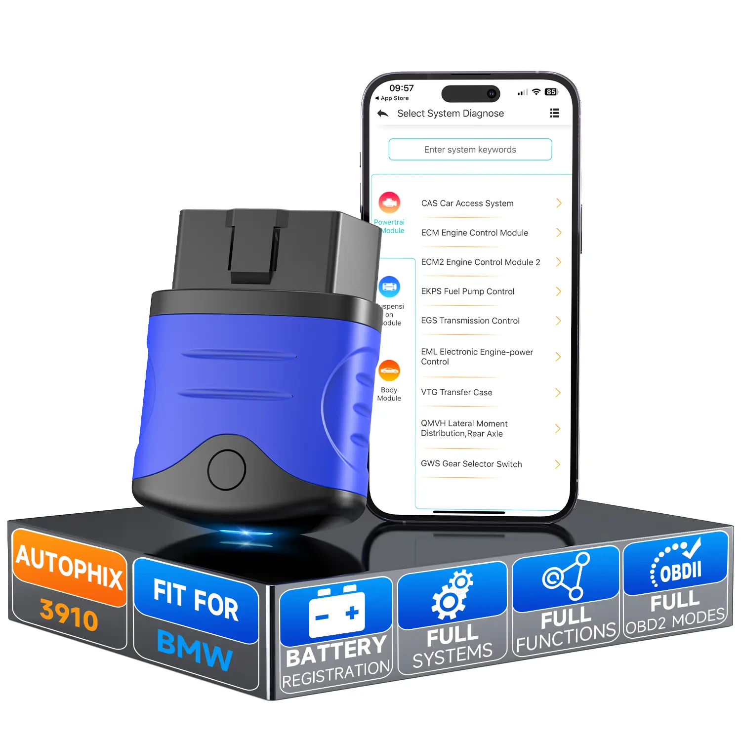 AUTOPHIX 3910 is suitable for BMW OBD2 scanner full system code reader diagnostic tool Functions Egs Eml Battery, Automotive Diagnostic Tool, Car Diagnostic Tool