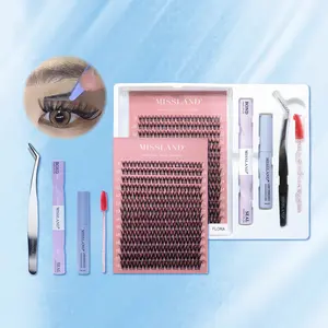 MISSLAND | LashTok Mixed Length Individual Lashes Quick-Snap Reusable Vegan Cruelty-Free 3D Volume DIY Clusters Lash Extensions Kit