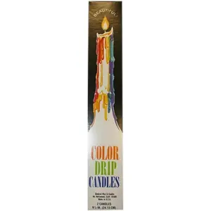 Mutli-Color Drip Candles (2 per pack) (Taper Candles) Mutli-Color Drip Candles (2 per pack) (Taper Candles)