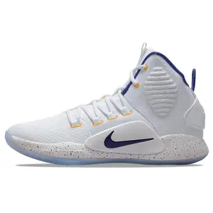 Nike Hyperdunk X Nikola Jokic Mid-Top Basketball Shoes for Men in White and Blue