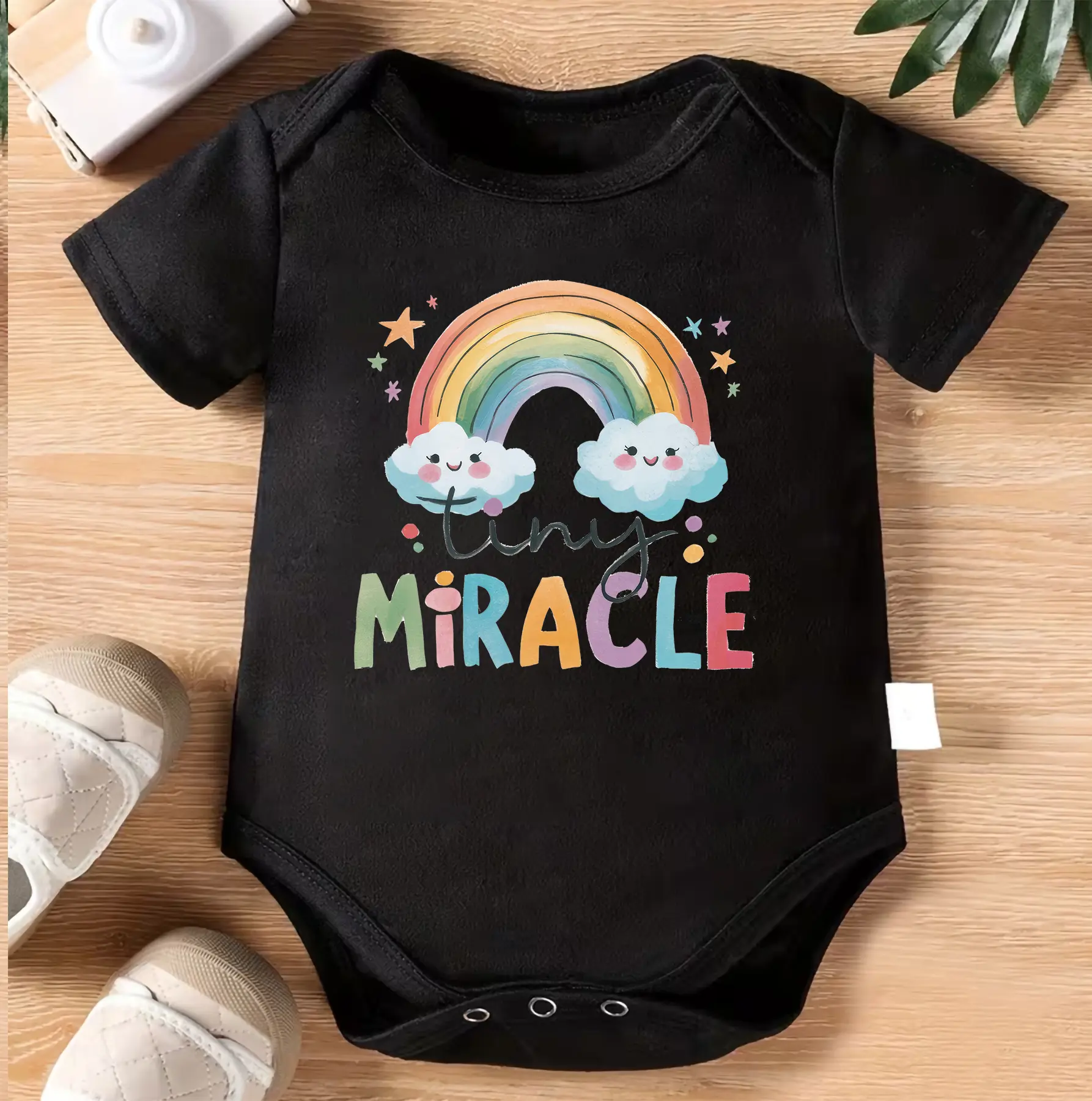 Tiny Miracle Baby Bodysuit, Rainbow Baby Onesie, Infant Miracle Outfit, Newborn Gift, Baby Shower Gift, Cute Rainbow Baby Clothes, IVF Baby Gift