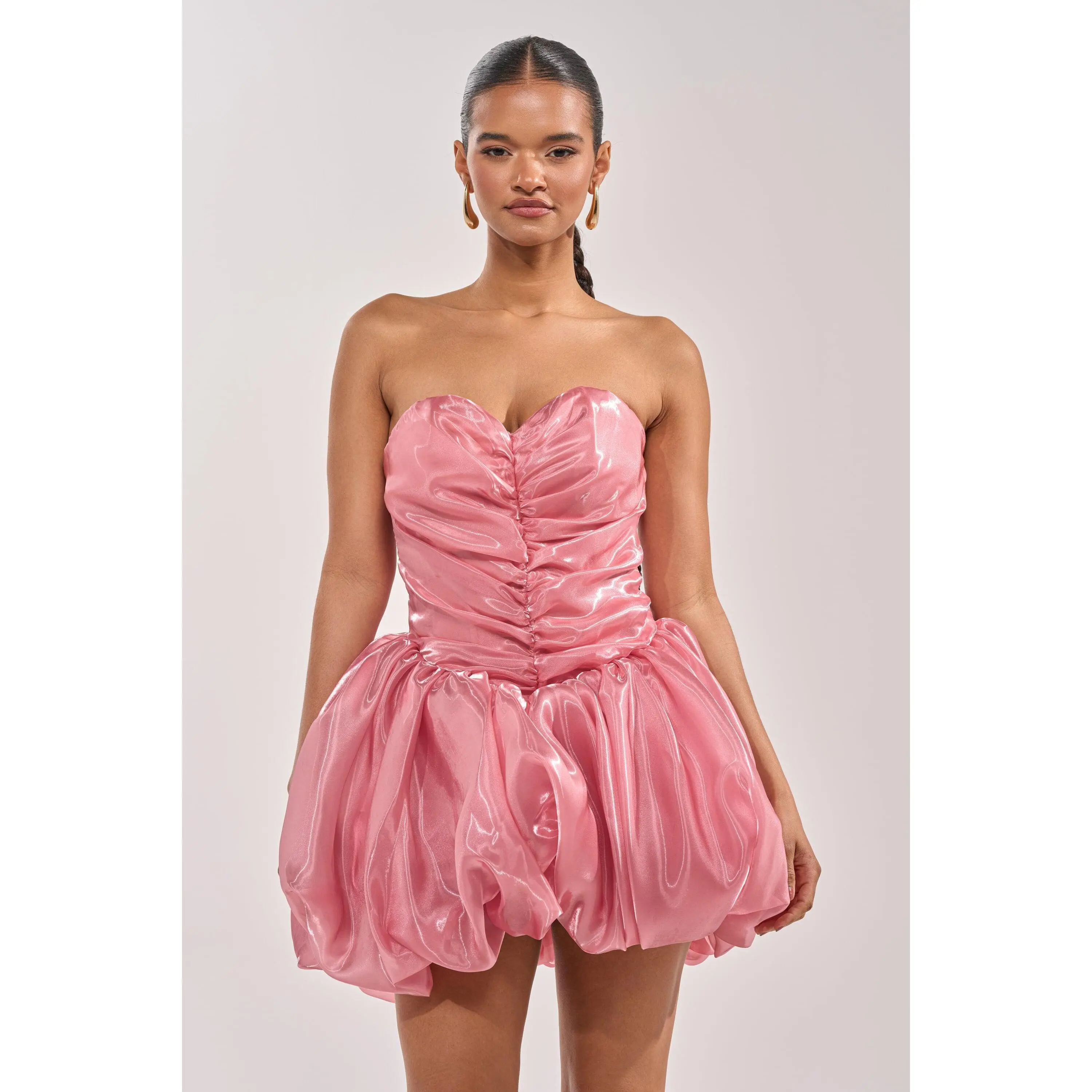 HARD TO PLEASE BUBBLE MINI DRESS