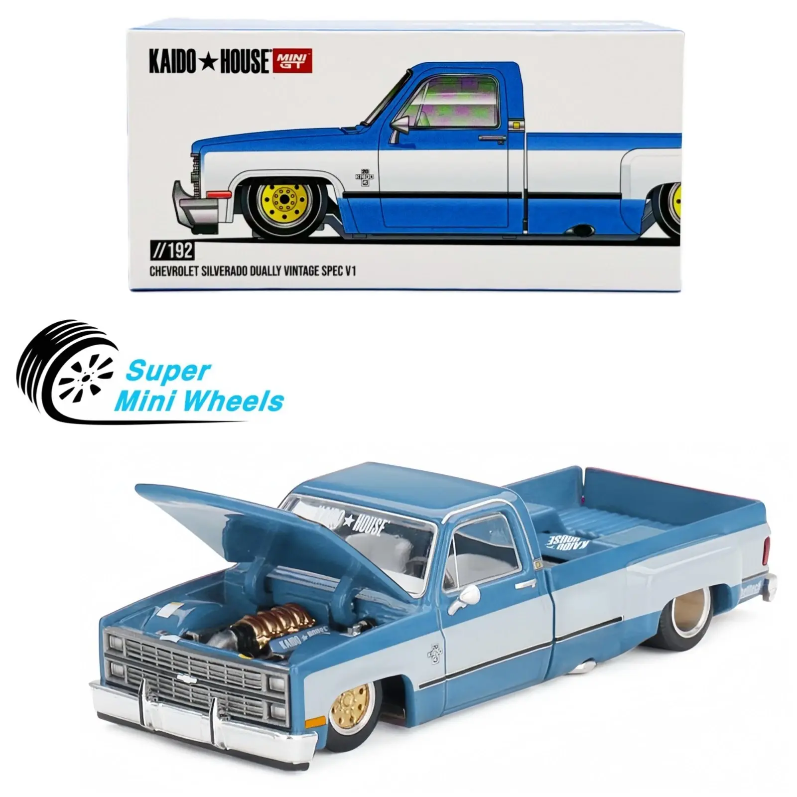 Mini GT x Kaido House 1:64 Chevrolet Silverado Dually Vintage Spec V1 #192