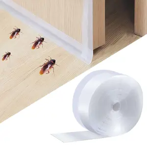 Silicone Seal Weather Stripping Insulation Tape - Self-Adhesive Silicone Weather Stripping Weatherproof Soundproof Insect repellent for Door & Window, Under-Door Draft Stopper, Bottom & Side Seal - Glass Gaps