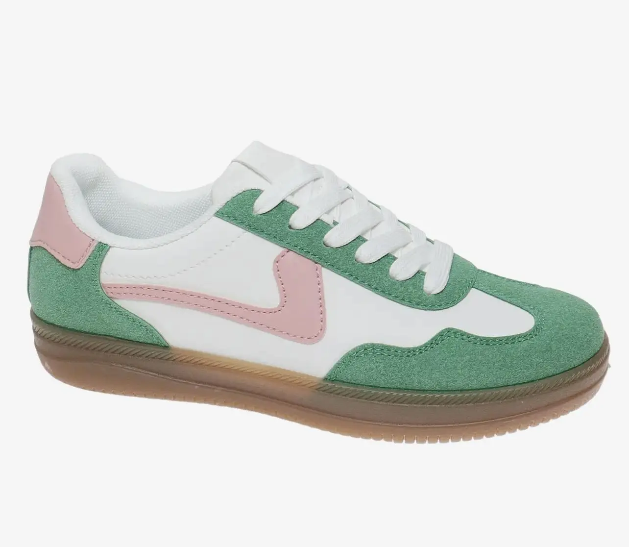 Outwoods Giana Sneakers - Emerald Green & Pink
