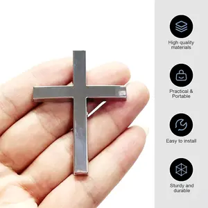 Grateful Jesus Cross Sticker Decal - High-Quality, Portable, Easy-to-Install, Sturdy Adhesive Decals for Home and Outdoor Religious Faith Decor