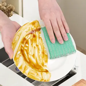Double-Sided Reusable Kitchen Sponge -10 Pack, Thick And Durable, Suitable for Washing Dishes And Cleaning Appliances, Machine Washable