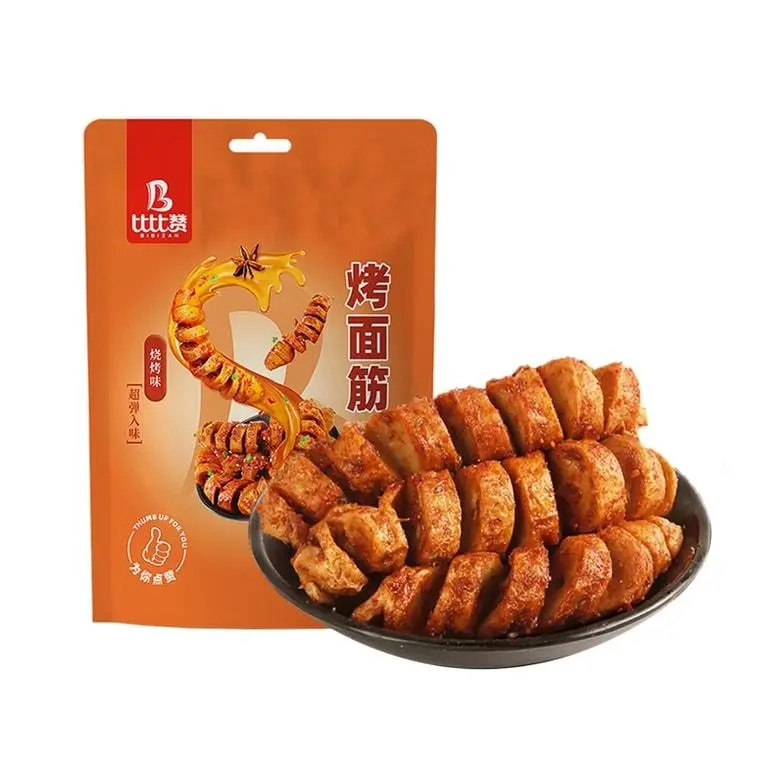 BiBiZan Grilled Gluten Spicy Strips 9.88oz BBQ Flavor | Trendy Snack for Movie Nights