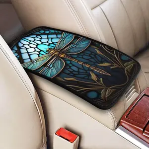 Cool Dragonfly Pattern Car Armrest Pad, Car Center Console Soft Armrest Cover, Car Decorative Pad for Car Armrest Box, Universal Car Accessories for Women & Men, Car Interior Accessory