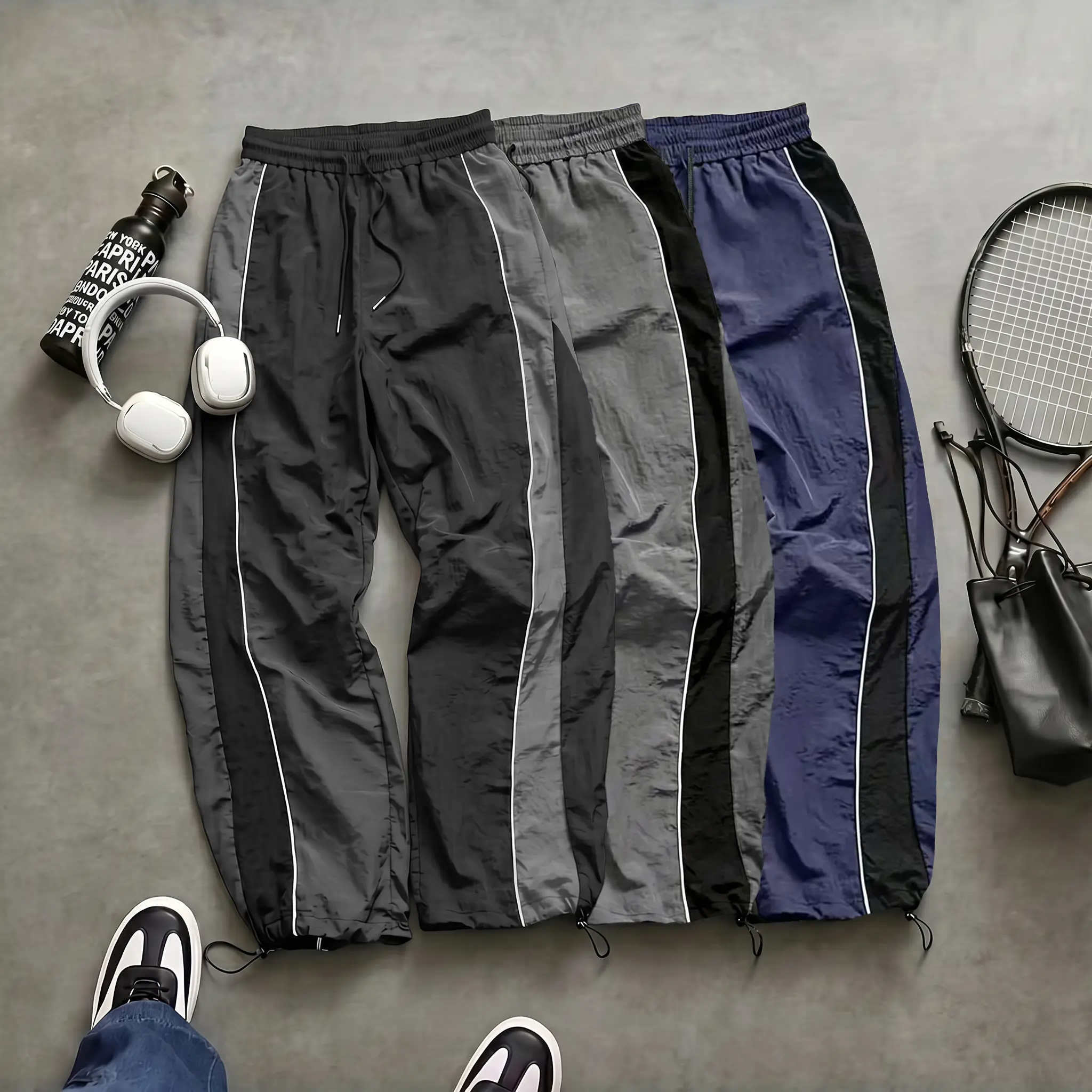 208 Black + Gray + Blue