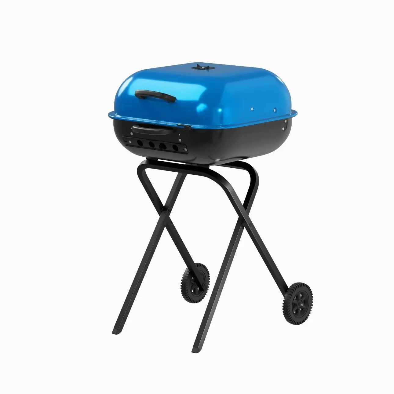 Original Square Charcoal Grill-100% Pre-Assembled Portable Steel